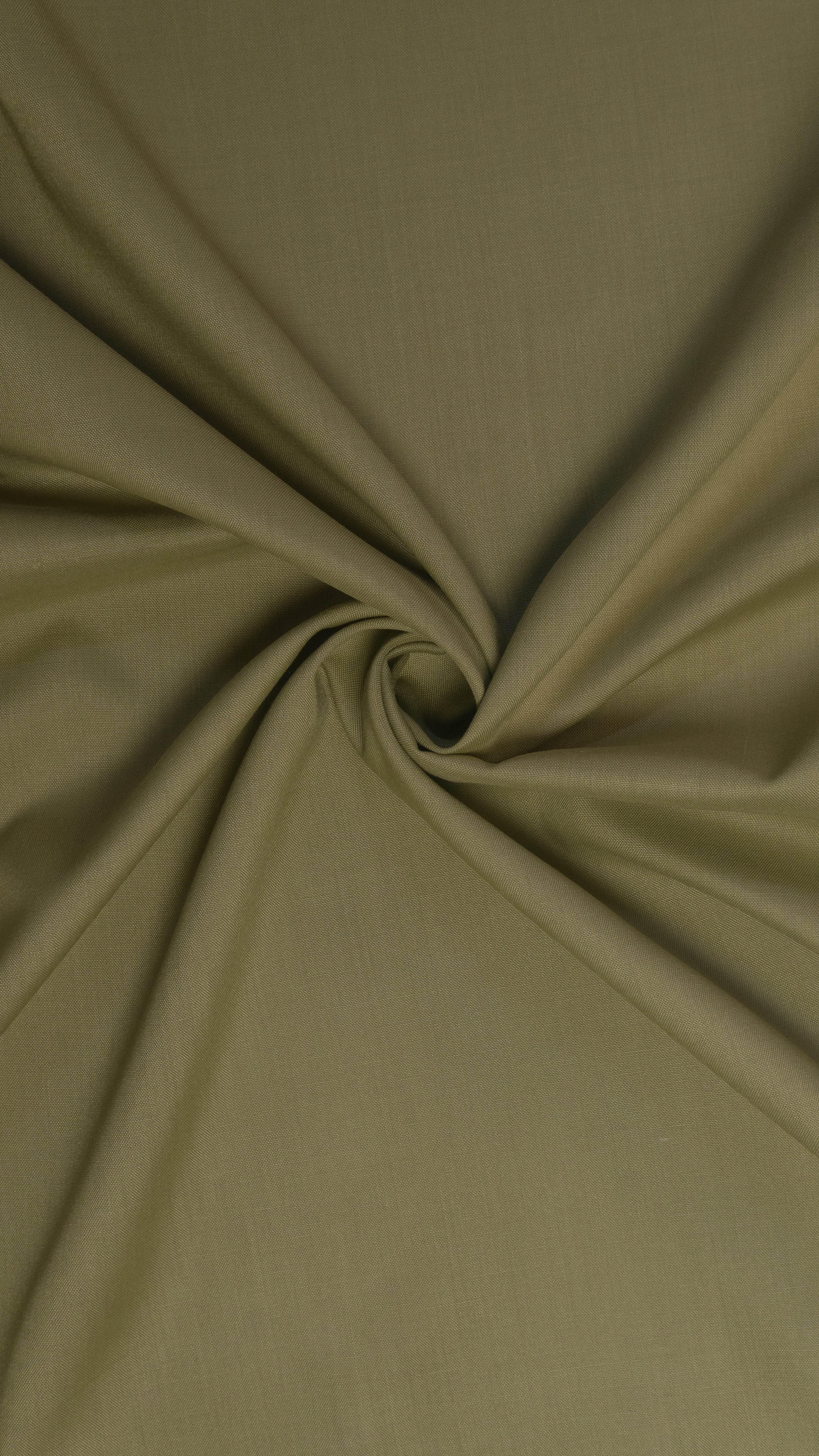 Premium Olive Green Plain Fabric – Soft & Elegant Finish