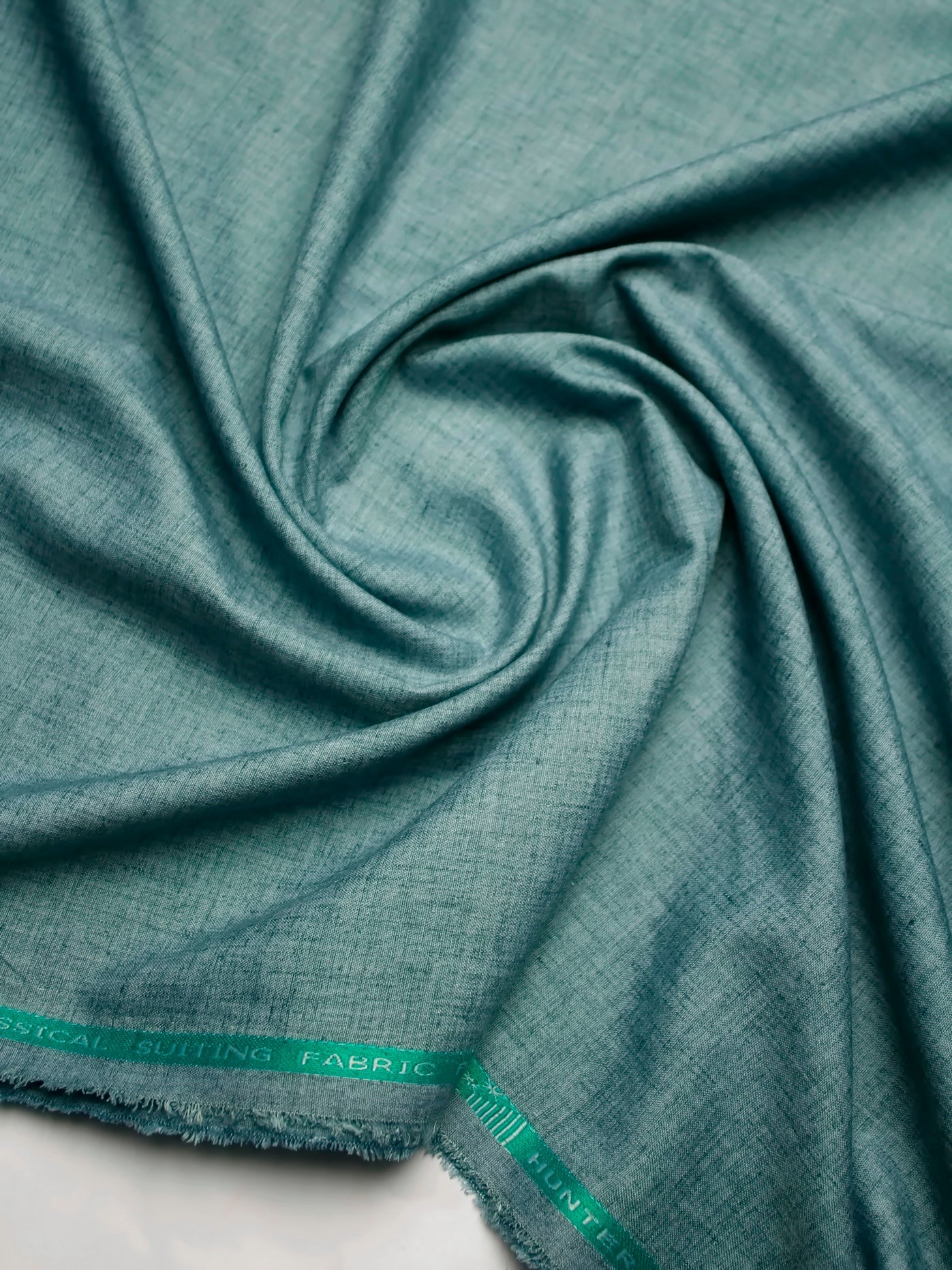 Hunter Suiting – Premium Aqua Teal Textured Fabric (CLR-05)