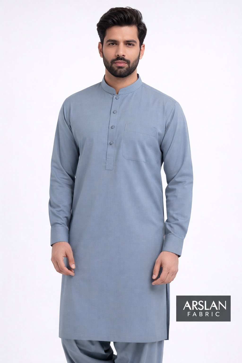 Premium Grey Stretch Fabric – Smooth Finish, Soft Touch