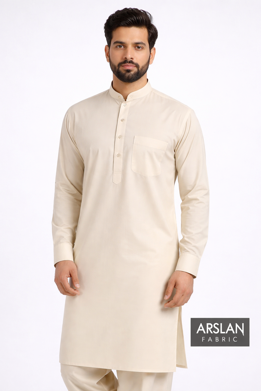 “Premium Soft Cream Fabric with Elegant Spiral Draping – Minimal Luxury Look for Fashion & Home Use”